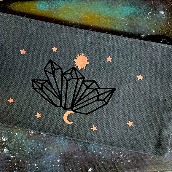 Small gray canvas makeup bag with zipper ⭐️ - Picture 2 of 3